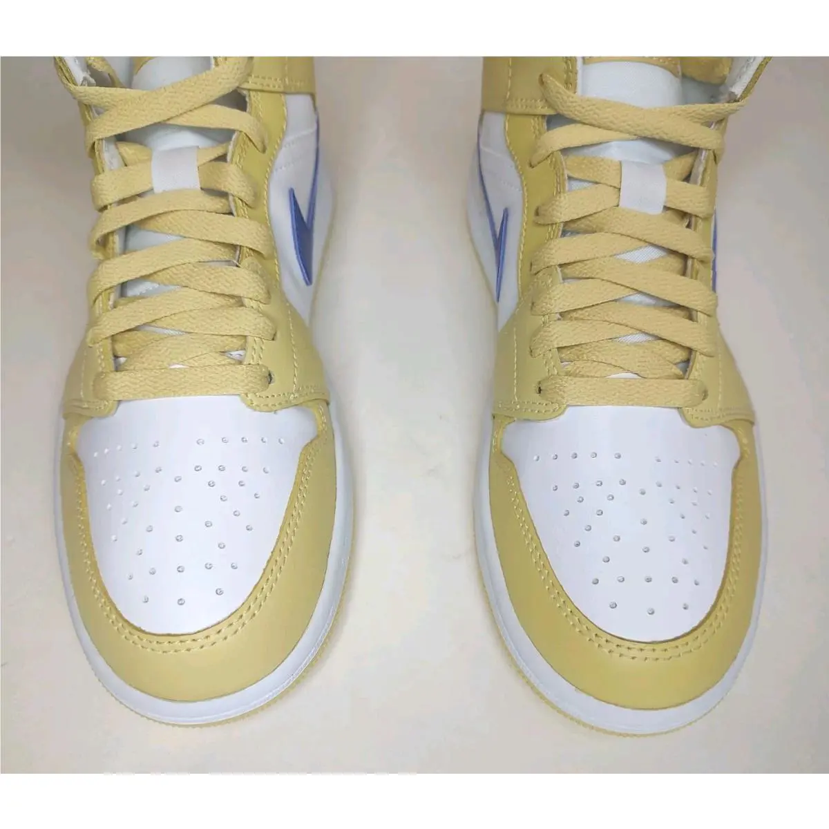 Nike shoes - Air Jordan 1 Mid - Air Mid - BQ6472 - Yellow White Blue 7