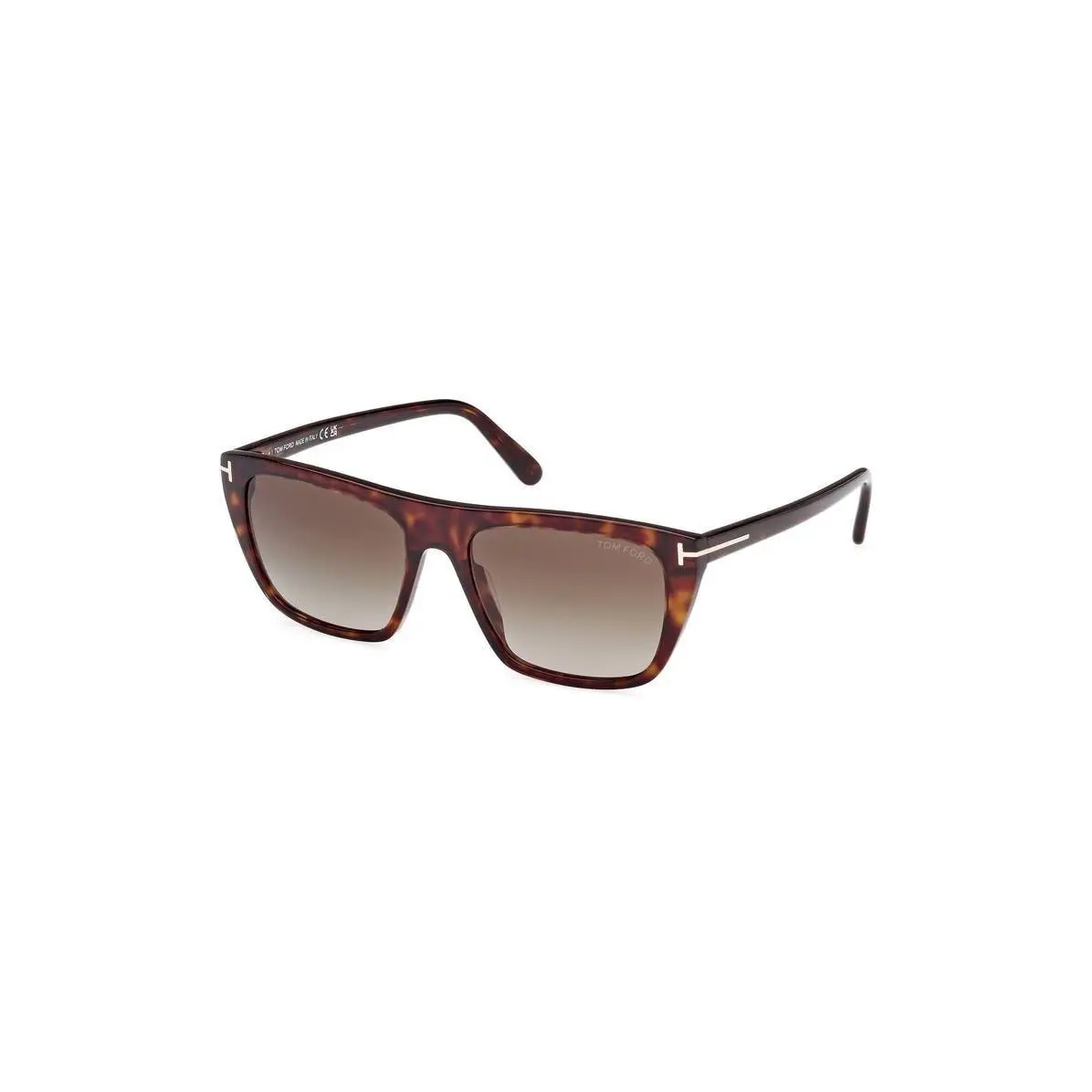 Tom Ford Men 56mm Rectangular Sunglasses Dark Havana / Gradient Sm