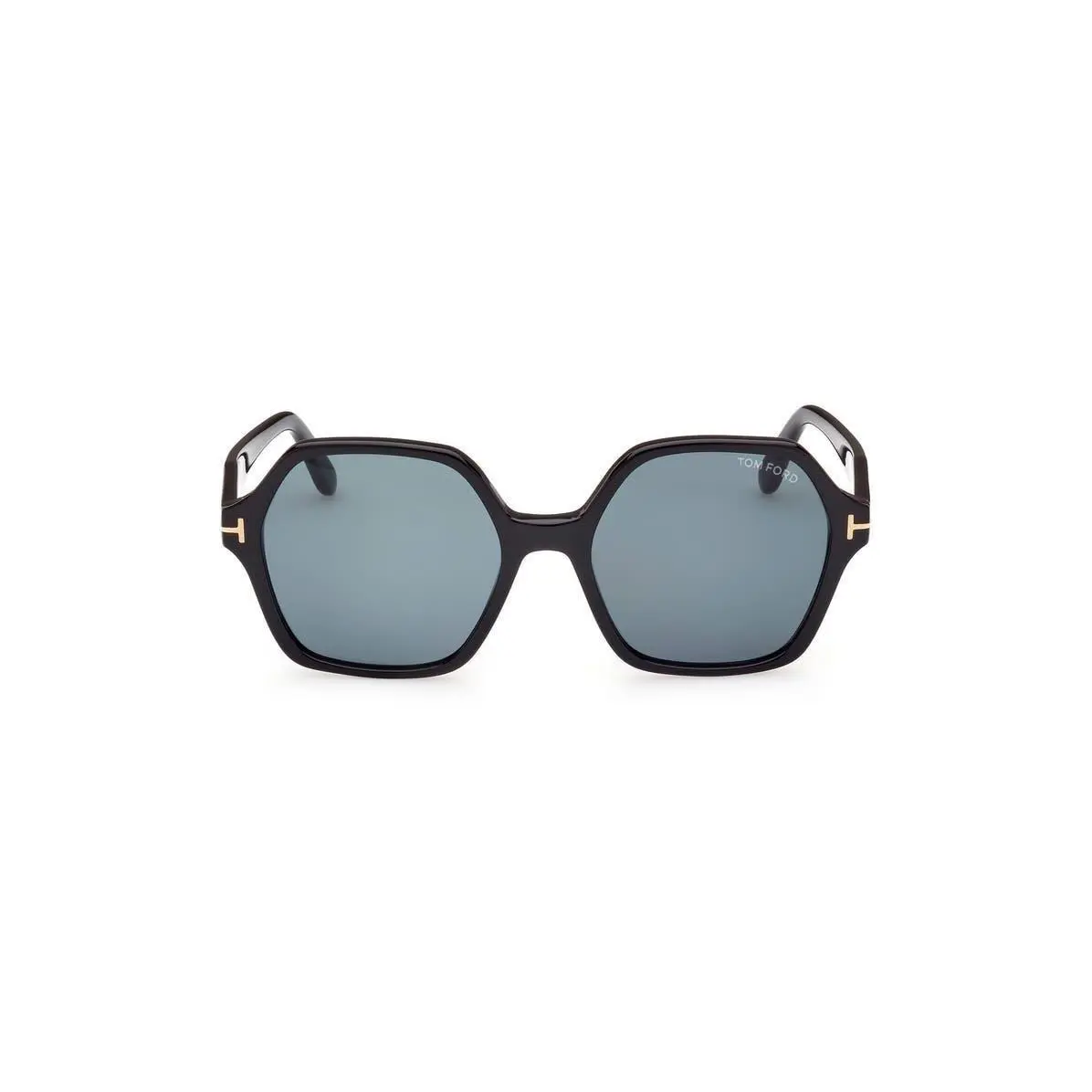 Tom Ford Women Romy 56mm Geometric Sunglasses Shiny Black / Blue - Frame: Multicolor, Lens: Black