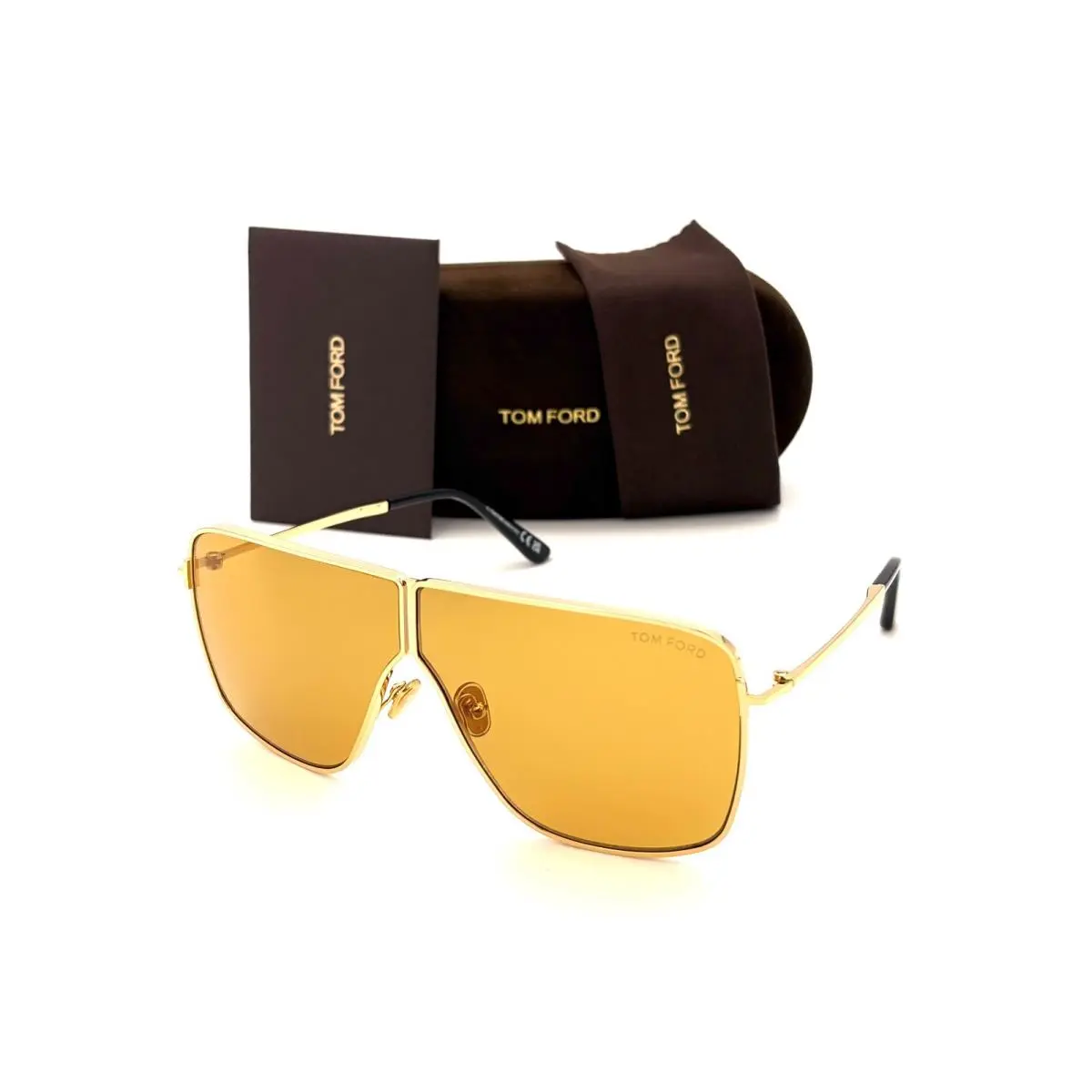 Tom Ford Huxley FT1159 30E Deep Gold / Brown Gold 68mm Sunglasses
