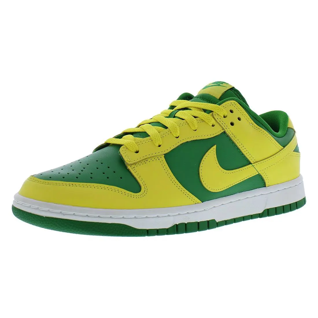 Nike Dunk Low Retro Bttys Leather Mens Shoes Size 11.5 Color: Apple - Yellow, Main: Green