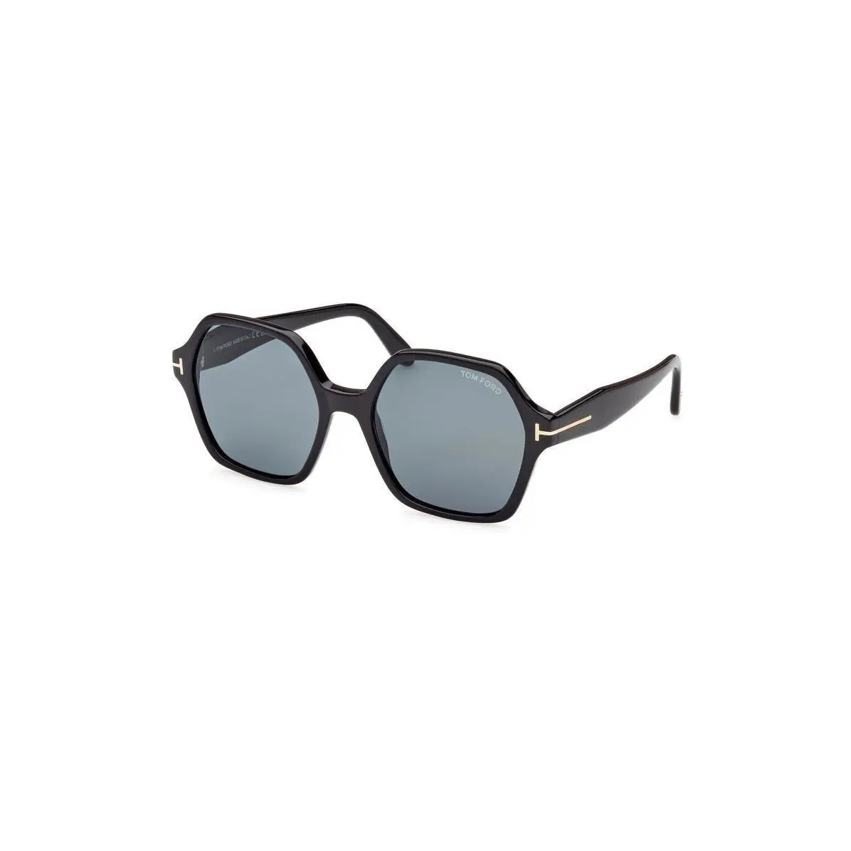 Tom Ford Women Romy 56mm Geometric Sunglasses Shiny Black / Blue - Frame: Multicolor, Lens: Black