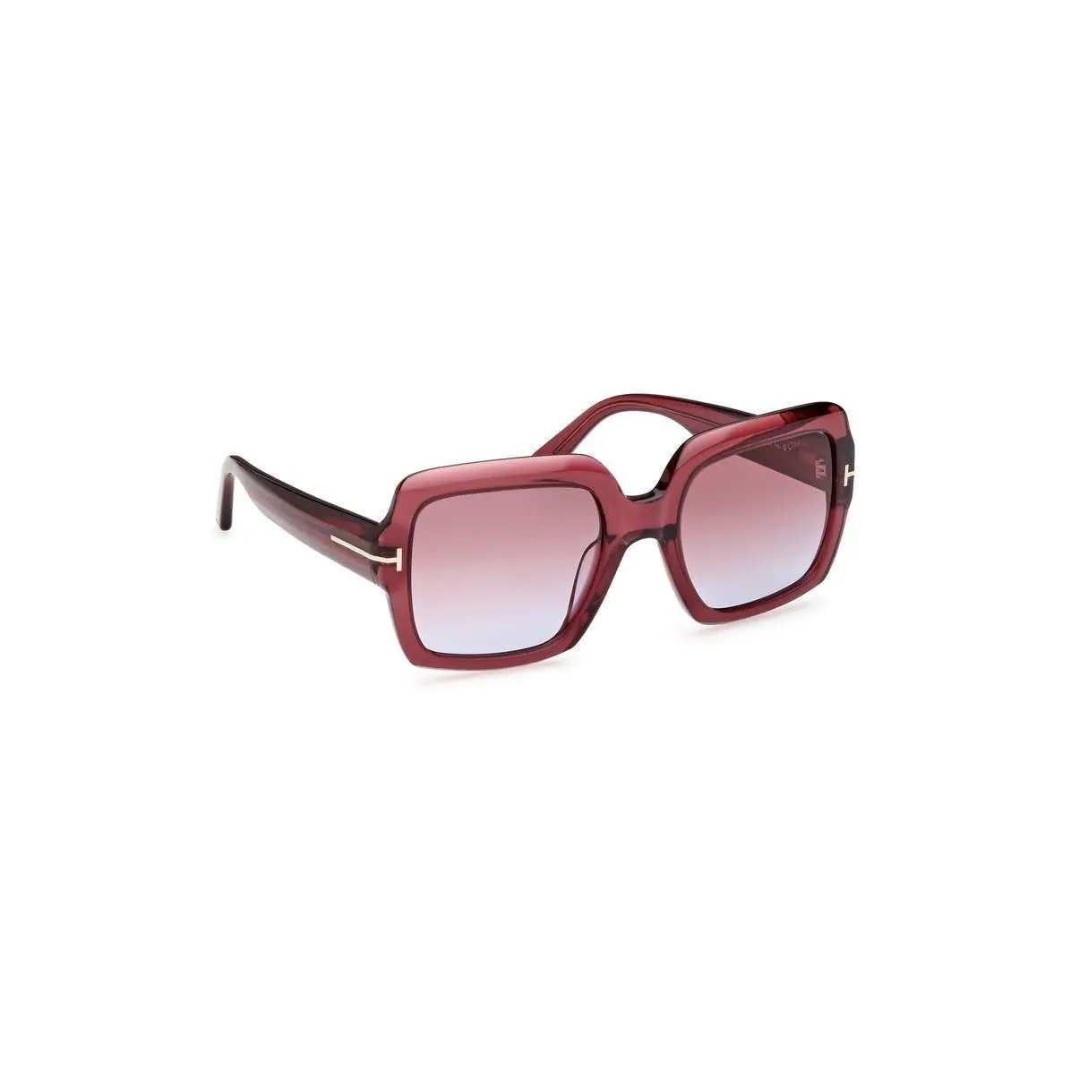 Tom Ford Women Kaya 54mm Square Sunglasses Shiny Wine / Violet
