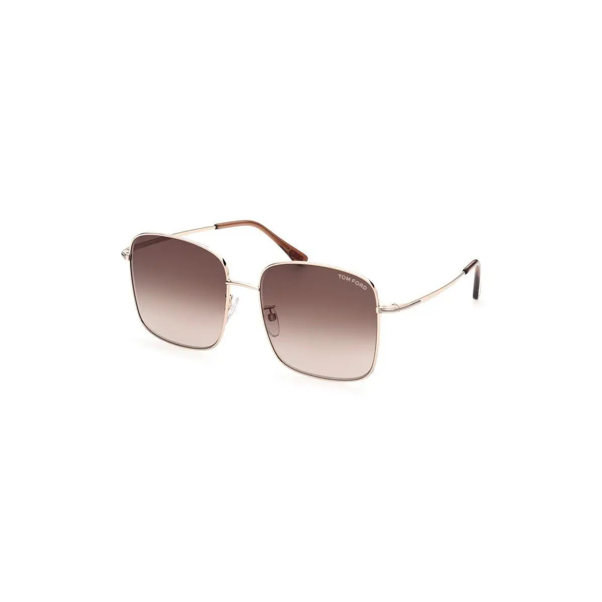 Tom Ford Women 59mm Square Sunglasses Shiny Rose Gold / Brown