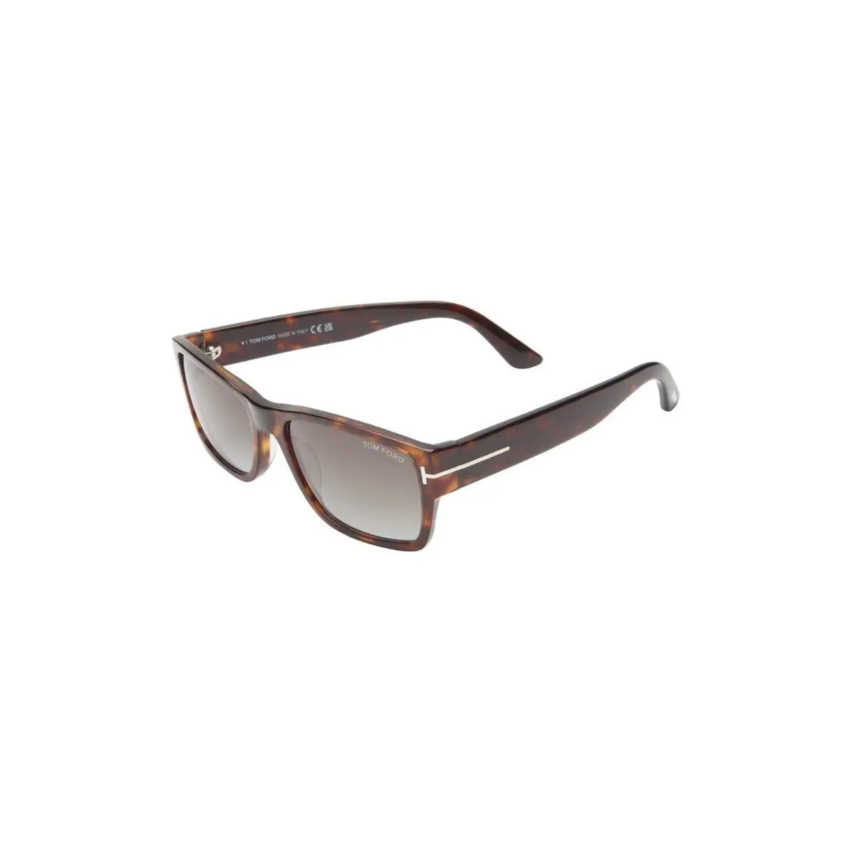 Tom Ford Men 56mm Rectangle Sunglasses Dark Havana / Smoke
