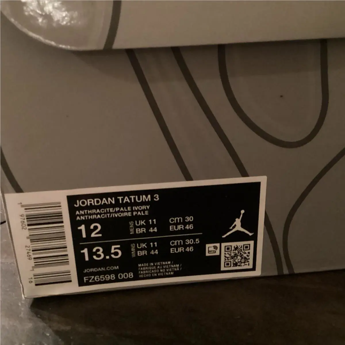 Nike shoes - Jordan Tatum 3 - Tatum - FZ6601-001 - White, Manufacturer: Platinum Tint/Particle Grey/Grey Fog/Black 3