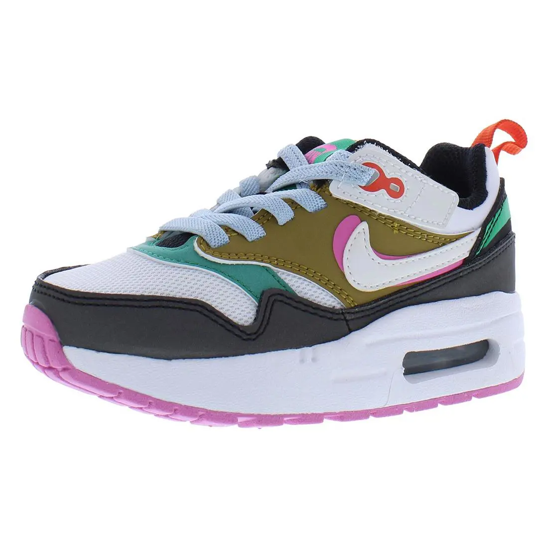 Nike Air Max 1 Easyon SE PS Girls Shoes Size 8 Color: Black/white/playful Pink - Black/White/Playful Pink, Main: Multi-Colored
