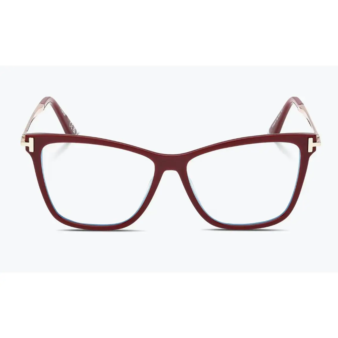Tom Ford TF 6097-B Eyeglasses 069 Shiny Bordeaux Size 53