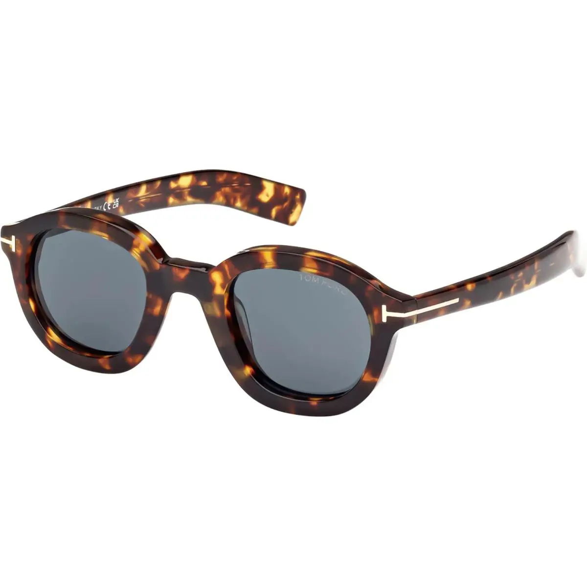 Tom Ford FT 1100 D 52V Raffa Spotted Dark Havana Blue Lens Sunglasses 46mm