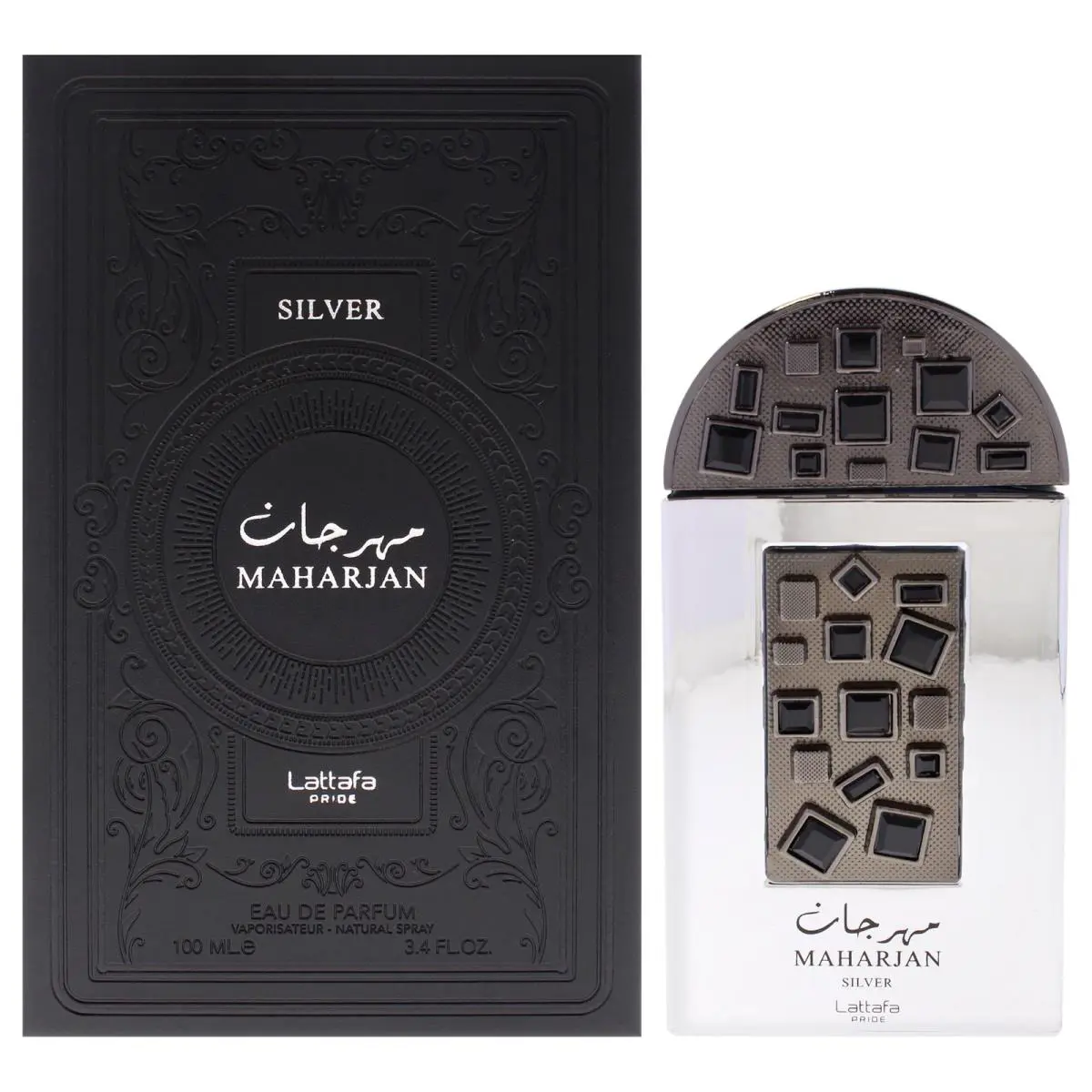 2 Pack Pride - Maharjan Silver by Lattafa For Men - 3.4 oz Edp Spray