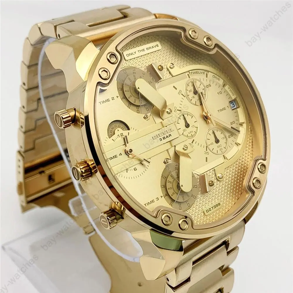 Diesel DZ7399‎ Mr. Daddy Chronograph Gold Bracelet Stainless Steel Men`s Watch