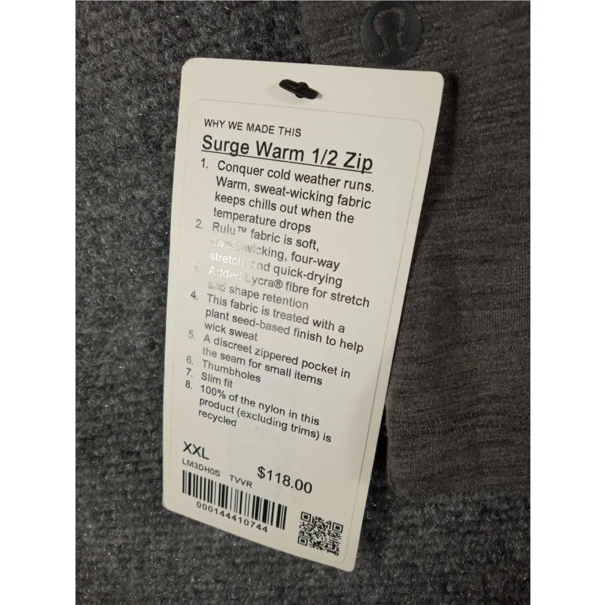 Lululemon clothing - Lululemon Surge Warm - Surge Warm - Gray 9