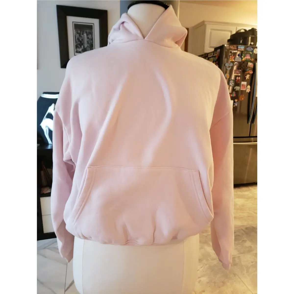 Skims Cotton Fleece Classic Pullover Hoodie Barely Pink 2XL