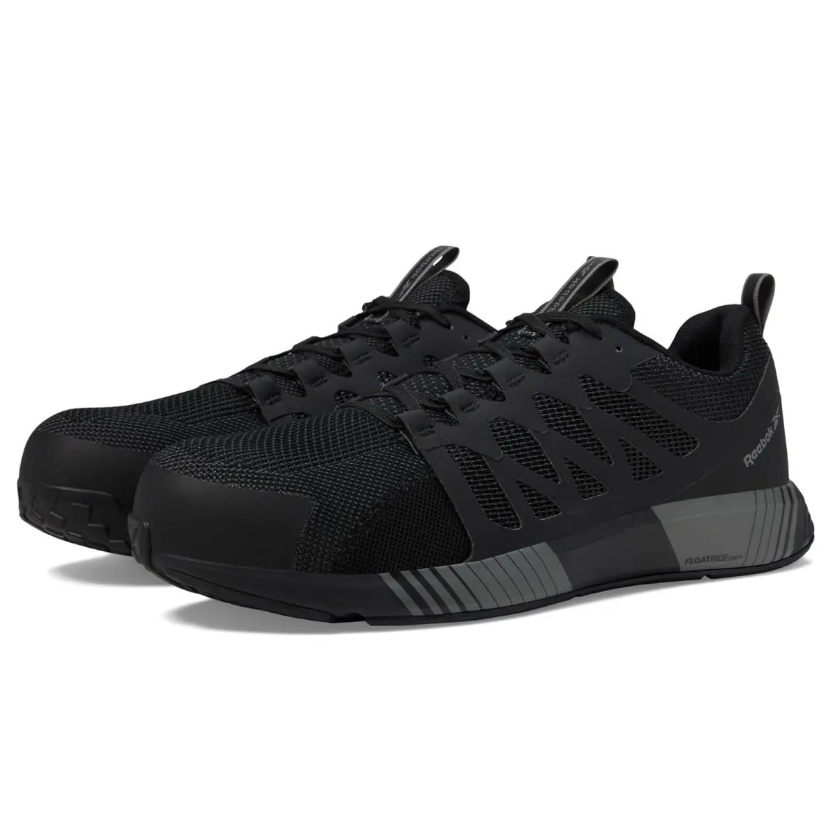 Man`s Shoes Reebok Work Fusion Flexweave Cage Composite Toe - Black/Grey