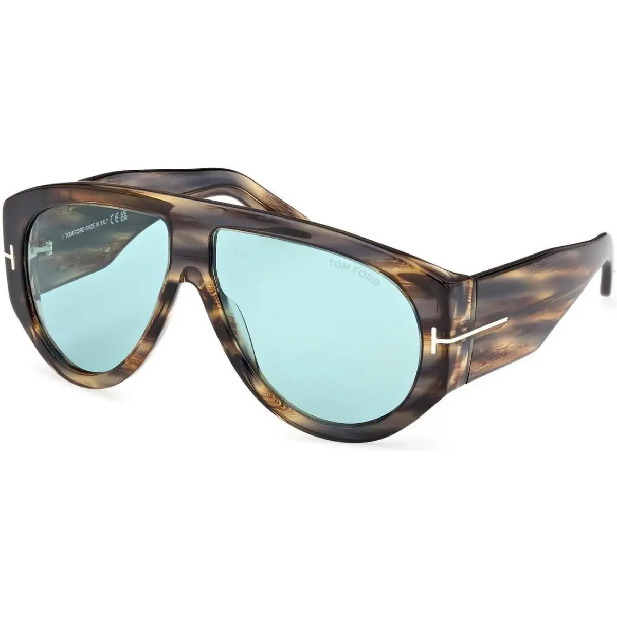 Tom Ford Bronson FT 1044 Striped Brown/blue 56V Sunglasses 60mm
