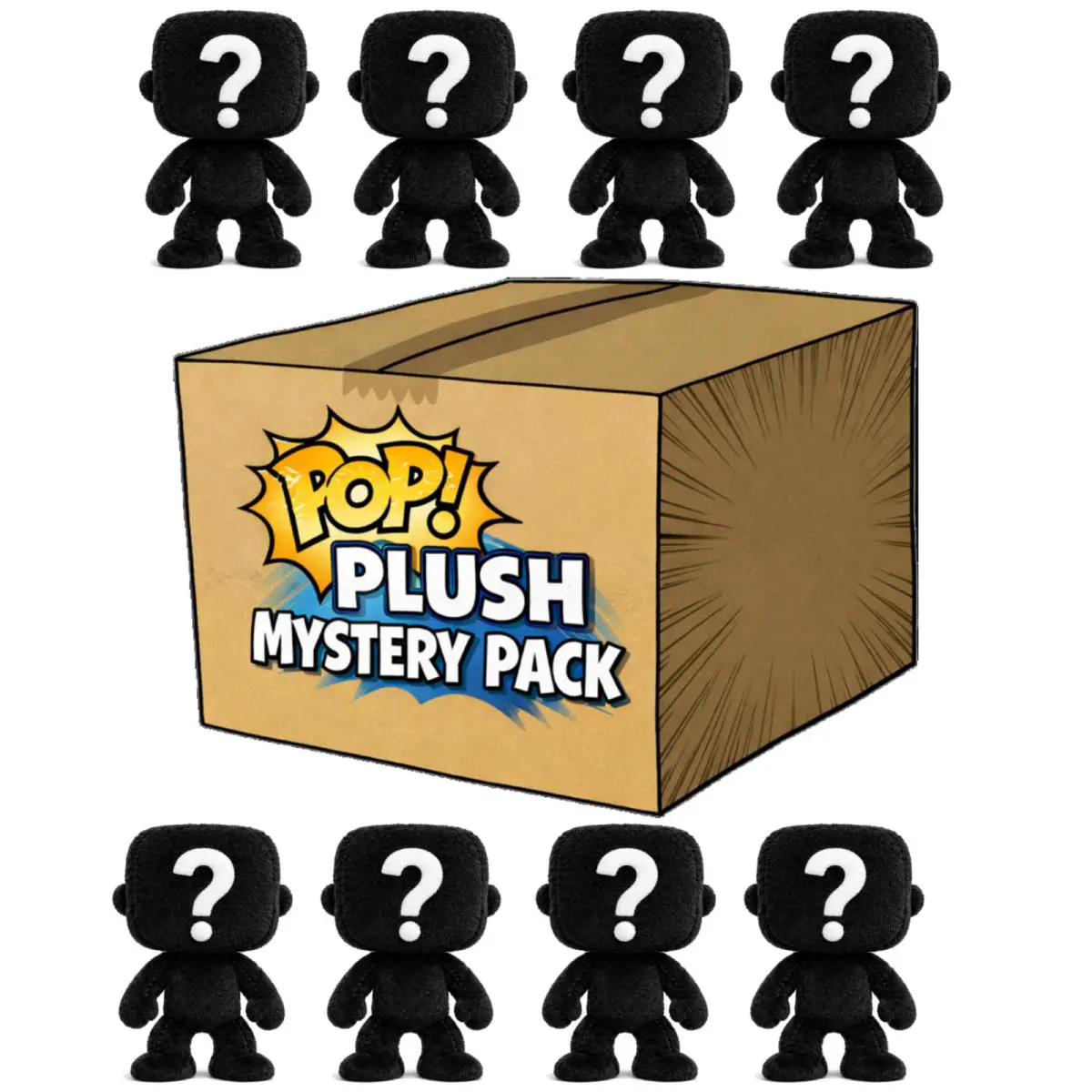 Pack of 8 Surprise Mystery Soft Funko Pop Plush Randomly Selected