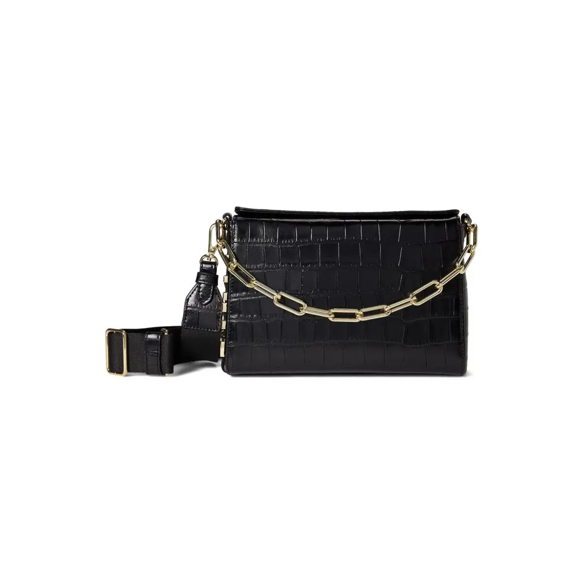 Dkny Womens` Kym Crossbody Handbag - Black/gold - Black/Gold, Exterior: Absinthe