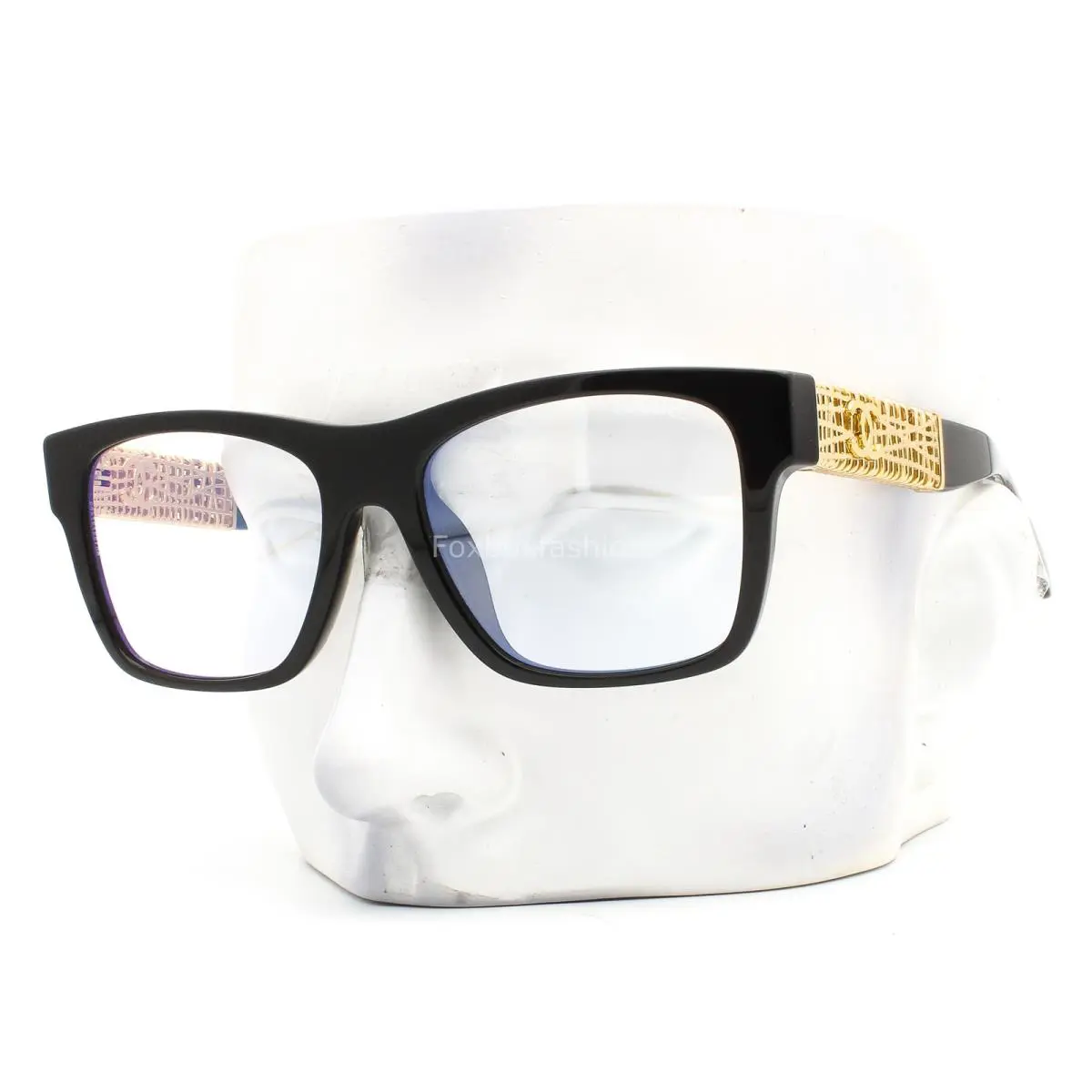 Chanel Eyeglasses ch3478SA 622/SB Blue Light Glasses Gold Jewel Tweed 51mm Wcase