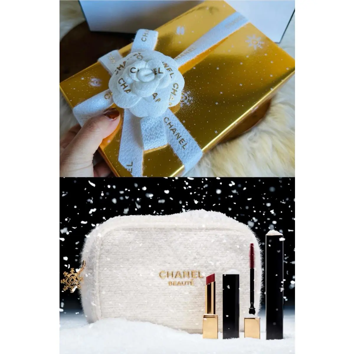 Chanel Gift Set 2024 Ultimate Allure Lipstick Mascara W/holiday Wrapping
