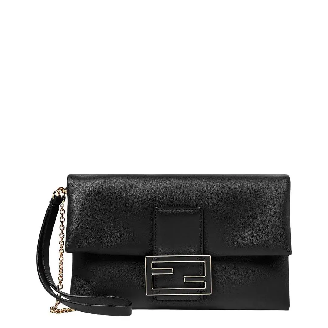 Fendi Leather Shoulder Bag Women`s Black