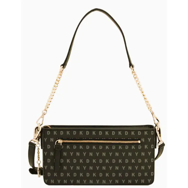 Dkny Crossbody Double Strap Shoulder Bag Paris Signature Logo Boxed Top-zip