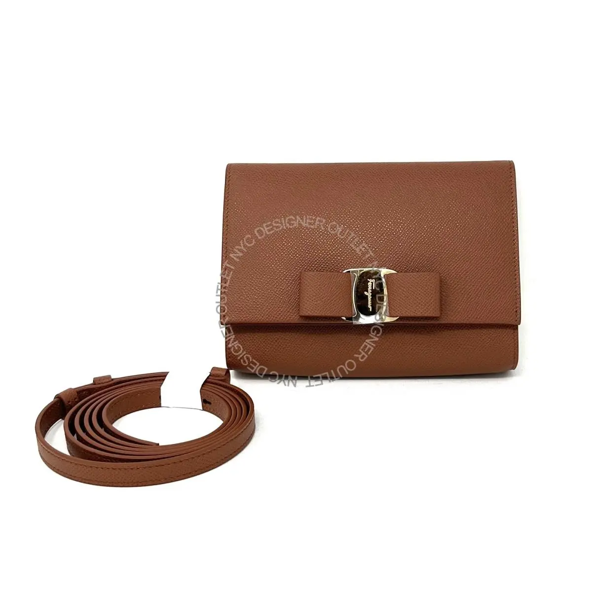 Salvatore Ferragamo Women Brown Leather Crossbody Bag