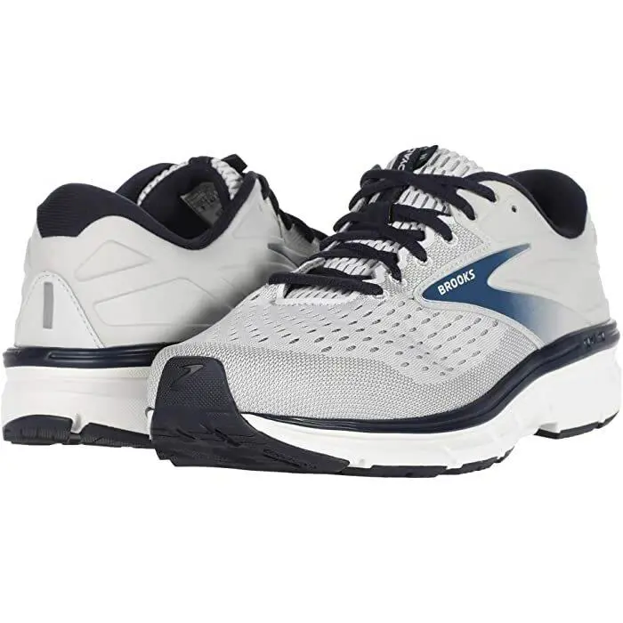 Brooks Z1010 Dyad 11 Antarctica/grey/peacoat Men`s Running Shoes Size 8.5 D - Gray