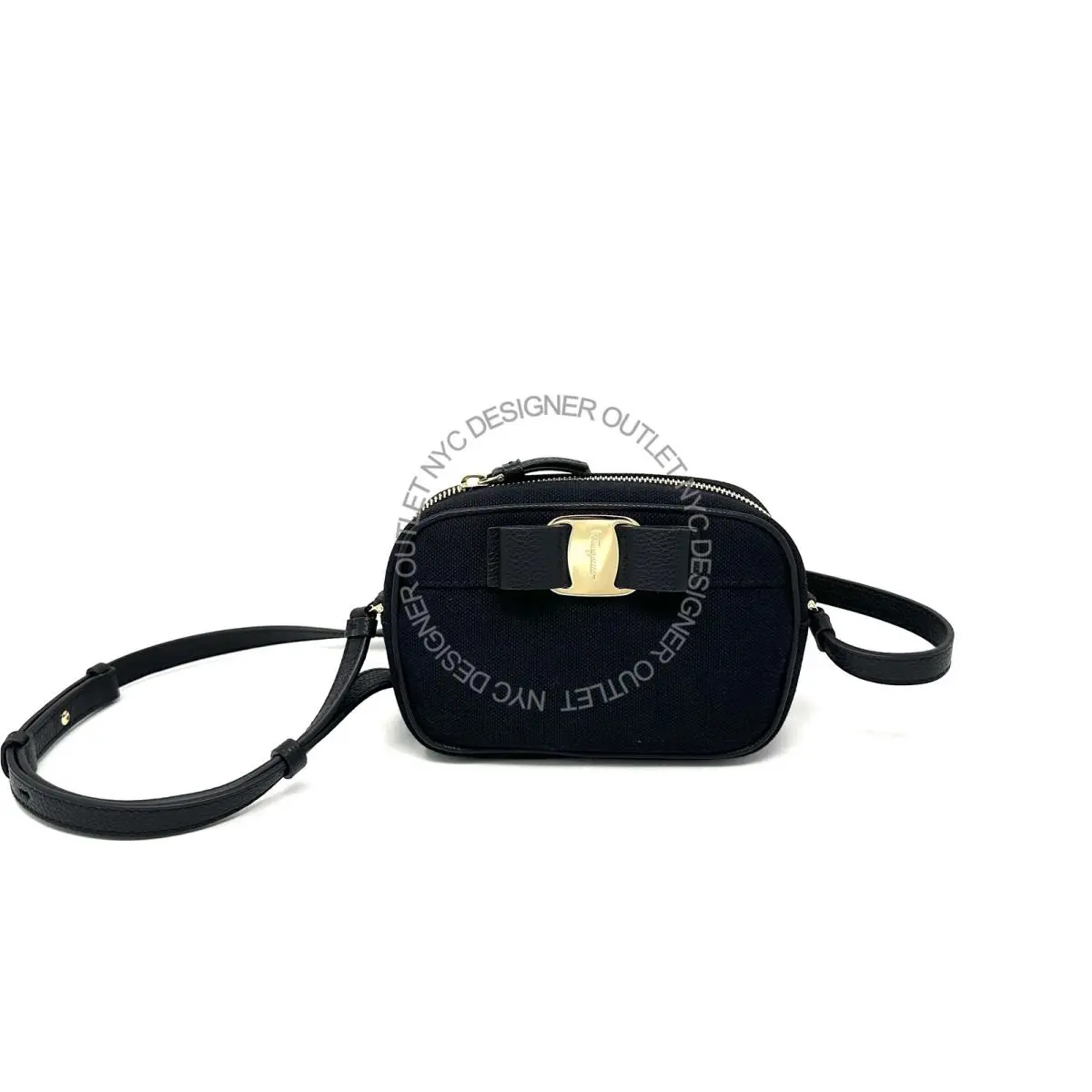 Salvatore Ferragamo Women Black Leather Crossbody Bag