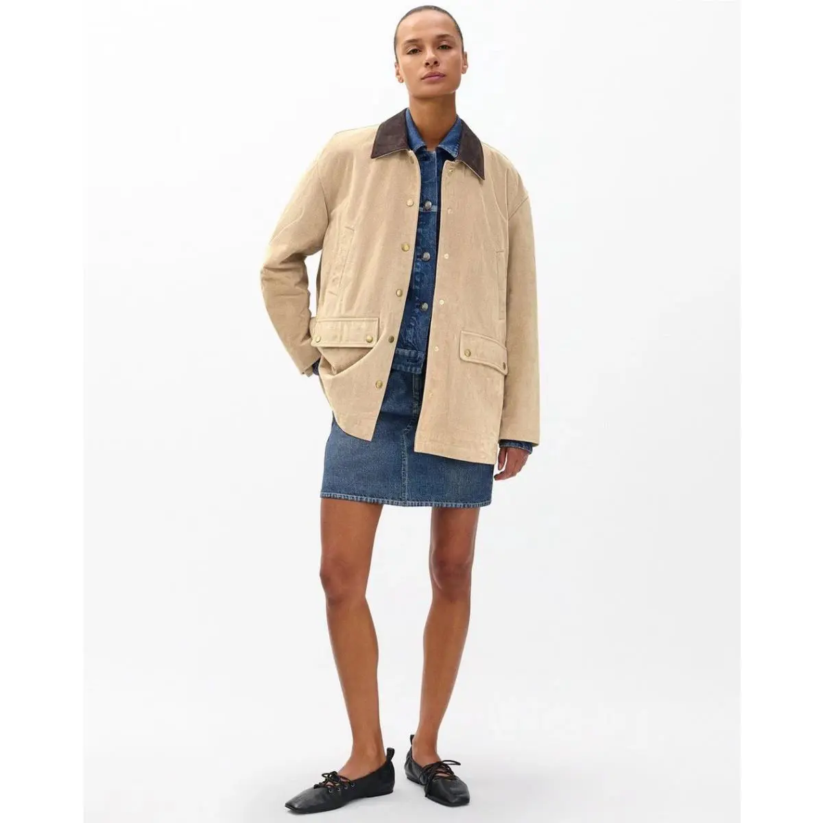 Rag Bone 568 Cassidy Suede Jacket In Tan Size: Medium