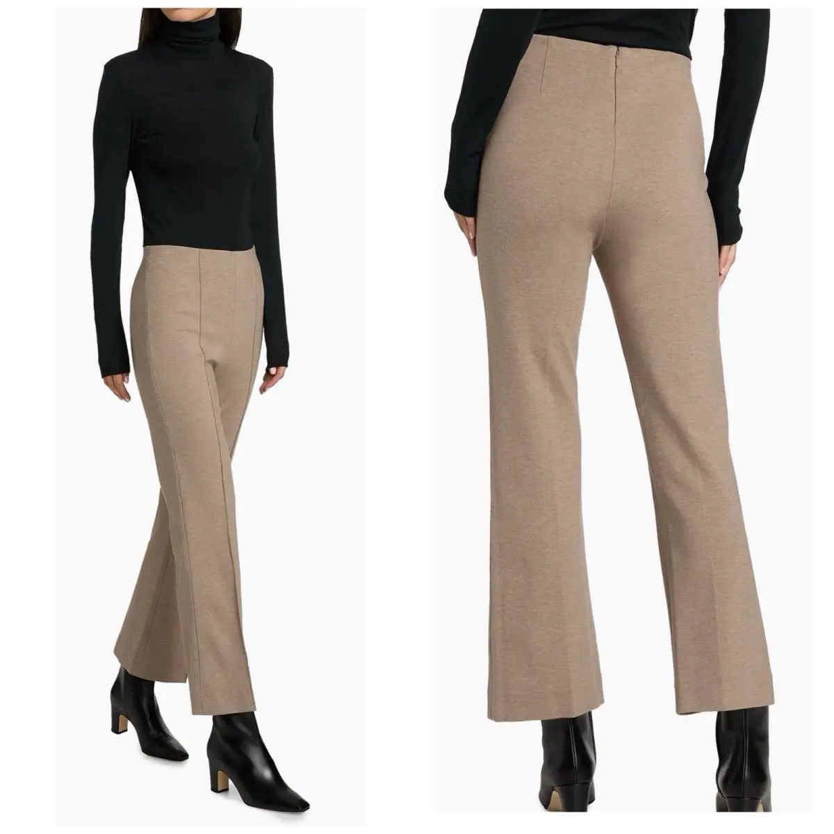Rag Bone Irina Ponte Kick Flare Pants In Heather Oatmeal Size: Medium