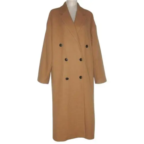 Rag Bone Womens Thea Wool Blend Italian Fabric Coat L Camel