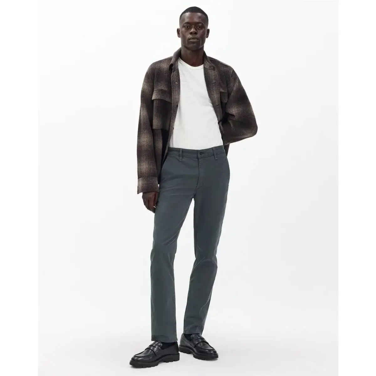 Rag Bone Fit 2 Stretch Twill Men`s Chino In Pin Grey Size:29