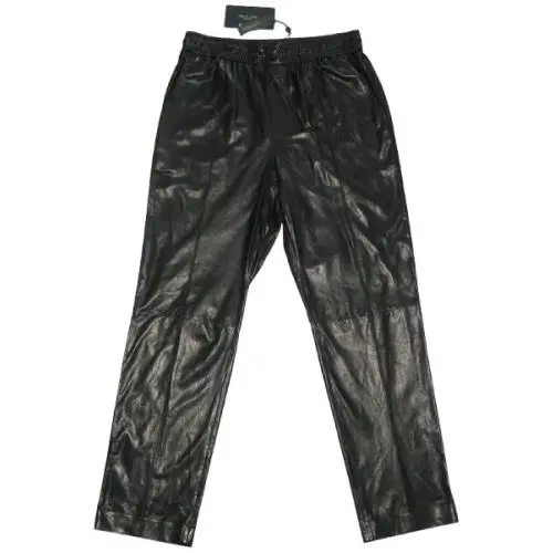 Rag Bone Farris Drawstring Leather Pants Women M Black