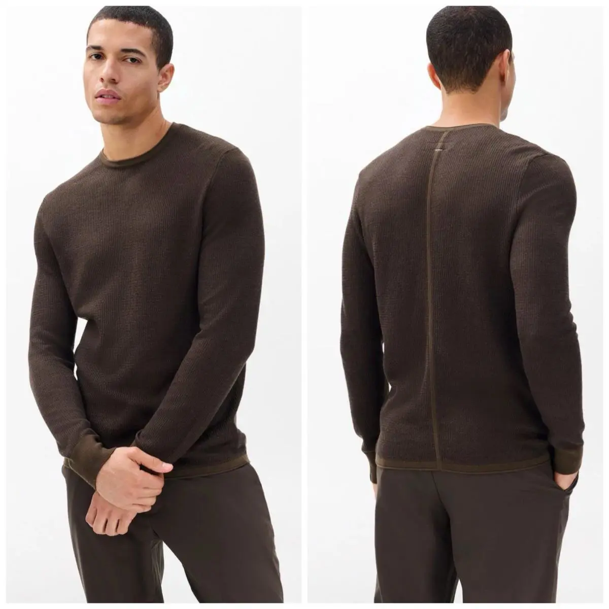 Rag Bone Men`s Gregory Merino Sweater In Stonewall Size: Small