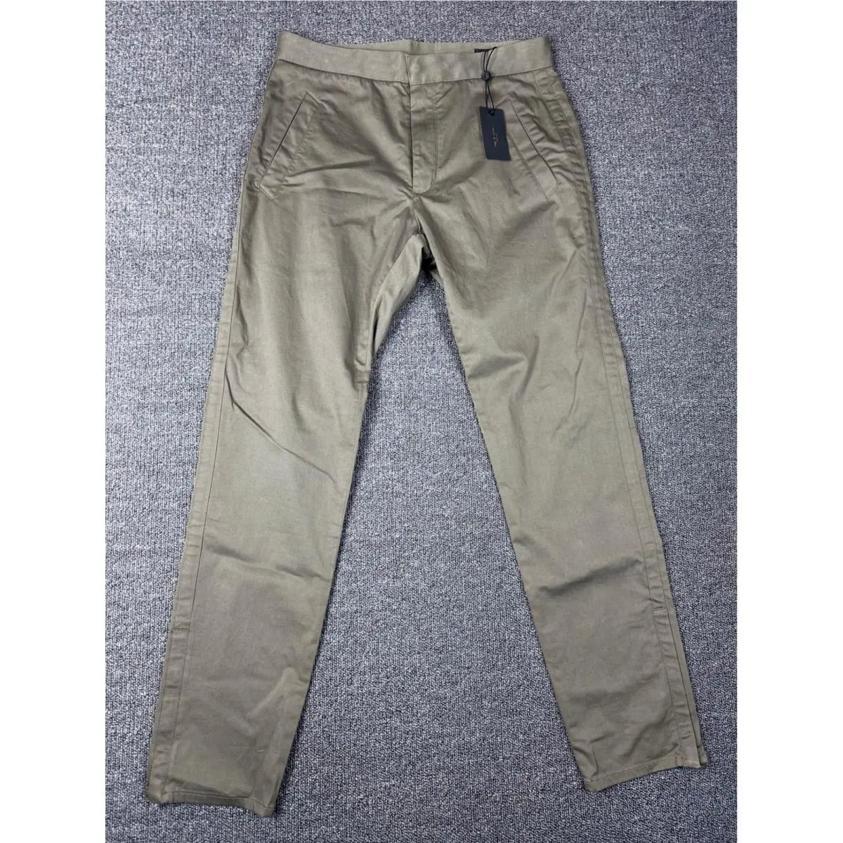 Rag Bone Zander Cotton Pants Olive Green Mens Size S MBW23S7172MFML