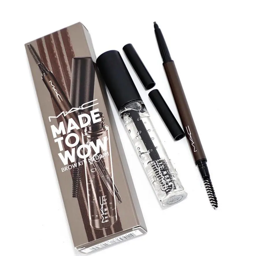 Mac Made To Wow Brow Kit: Medium Spiked/clear Full Size Rare