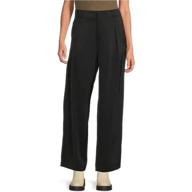 Rag Bone Women Douglas Satin Pant In Black Size: 12