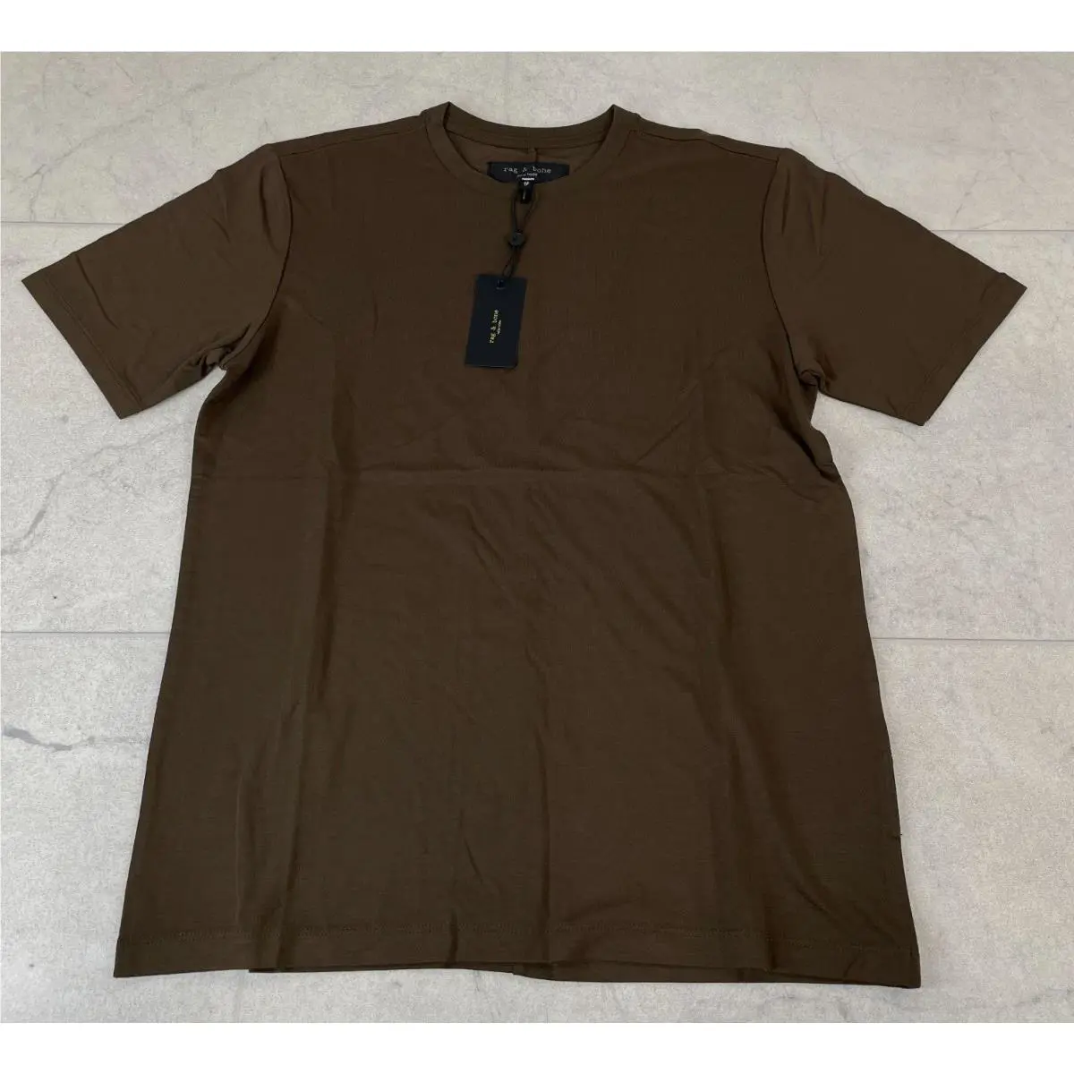 Rag Bone Classic Tee In Tech Jersey In Slate Brown Size: X-small