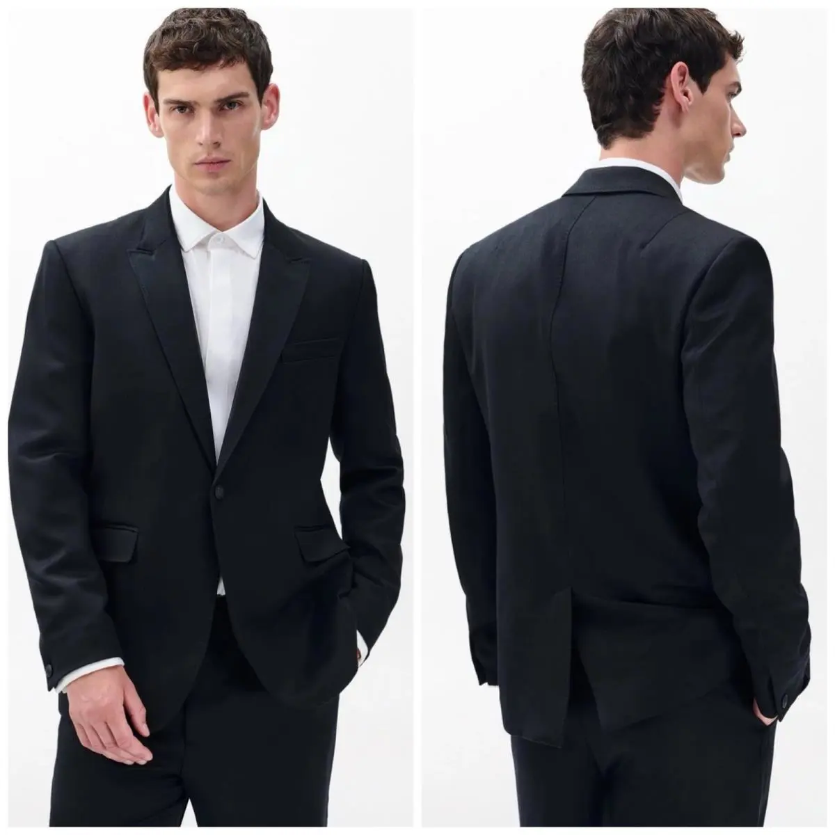 Rag Bone Butler British Wool Tuxedo Blazer In Black Size: 36