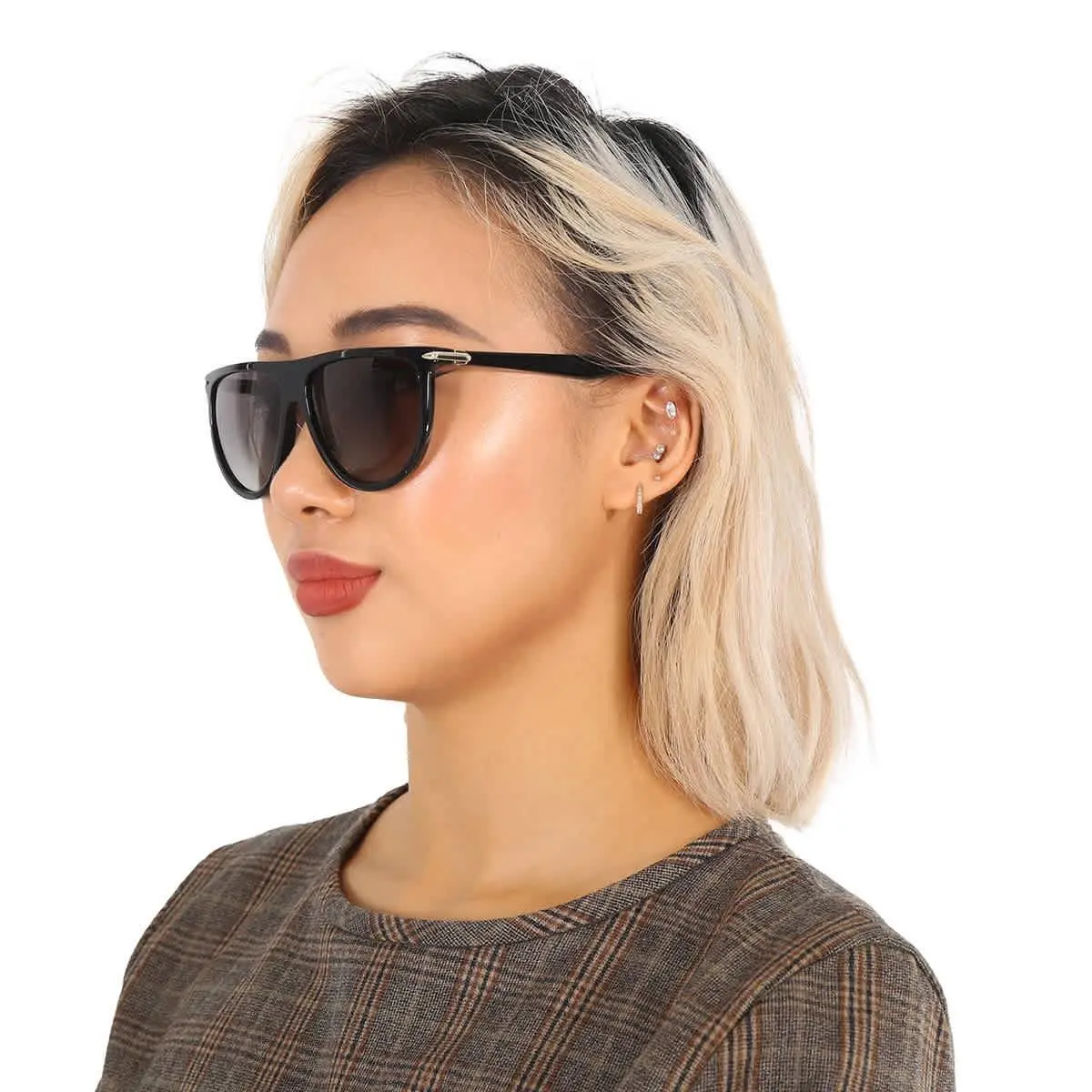 Rag and Bone Polarized Grey Browline Ladies Sunglasses RNB1056/S 0807/WJ 57