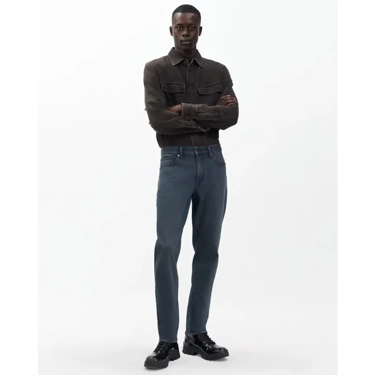 Rag Bone Stretch Infuse Jeans Fit3 In Graphite Blue Sz:29x32