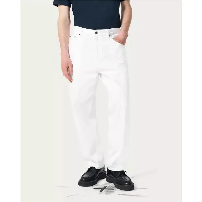 Rag Bone Men`s Ridig Baggy Jeans In White Size: 34