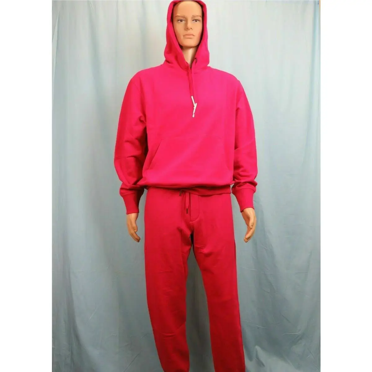 Rag Bone Persian Red Cotton Icon Hooded Lettering Logo Pants Tracksuit L