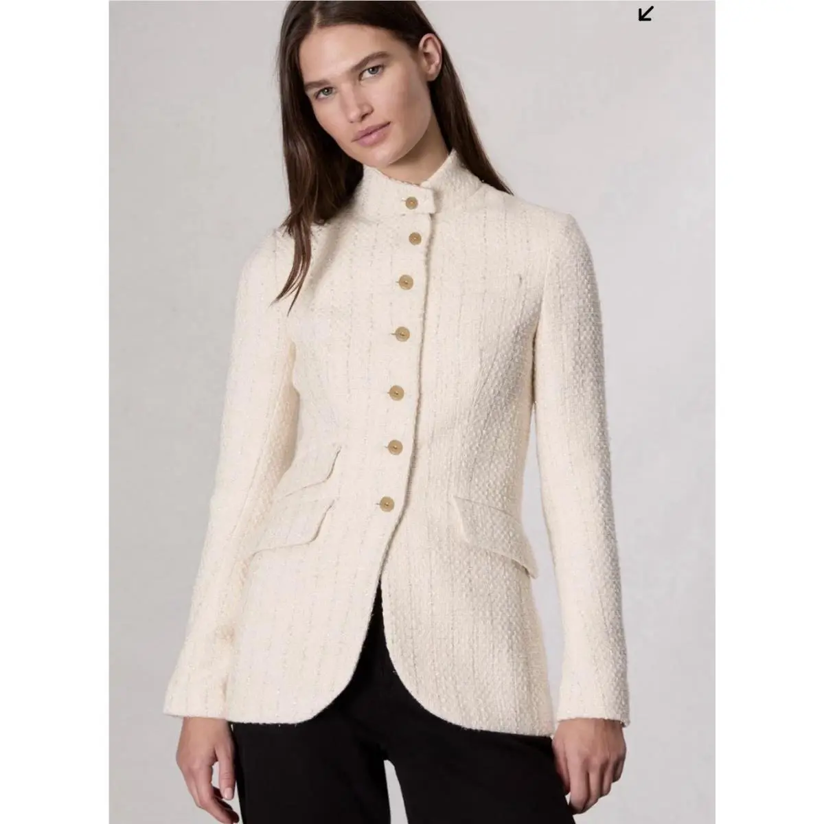 Rag Bone Slade Long Tweed Blazer Size 2 Ivory