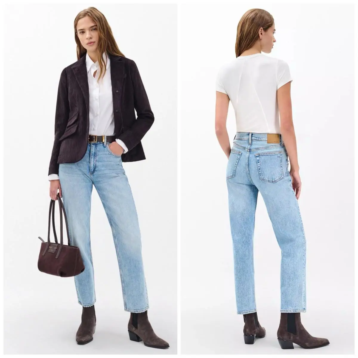 Rag Bone The Harlow Mid Rise Ankle Straight Jeans In Lou Size: 33