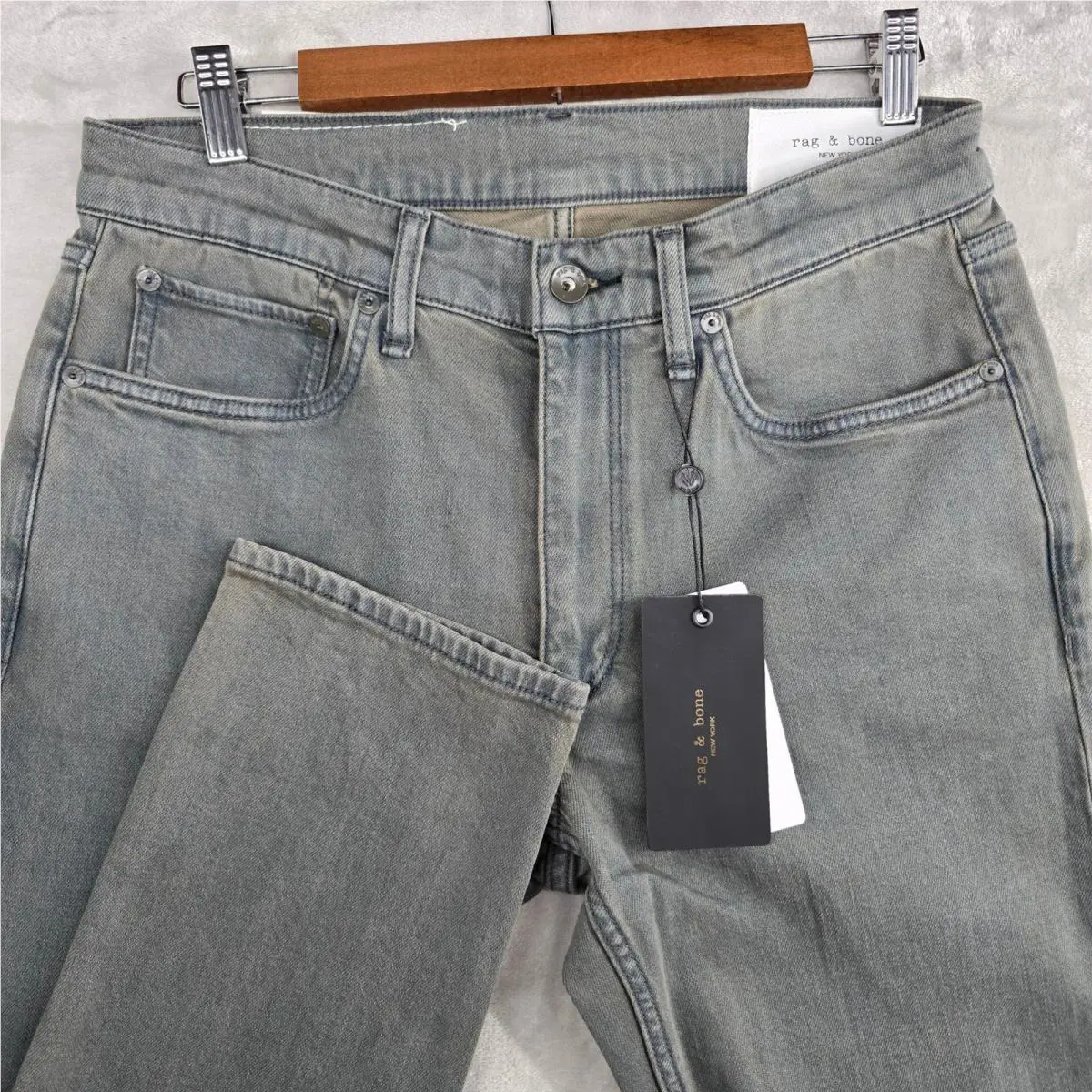 Rag Bone Stanmore Fit 2 Stretch Mens Jeans 31x32 Grey
