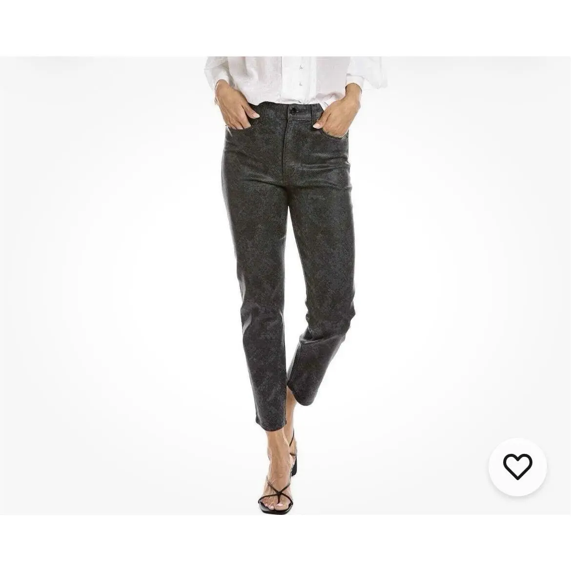 Rag Bone Nina High-rise Ankle Cigarette Jeans in a Snakefoil Black Size 25