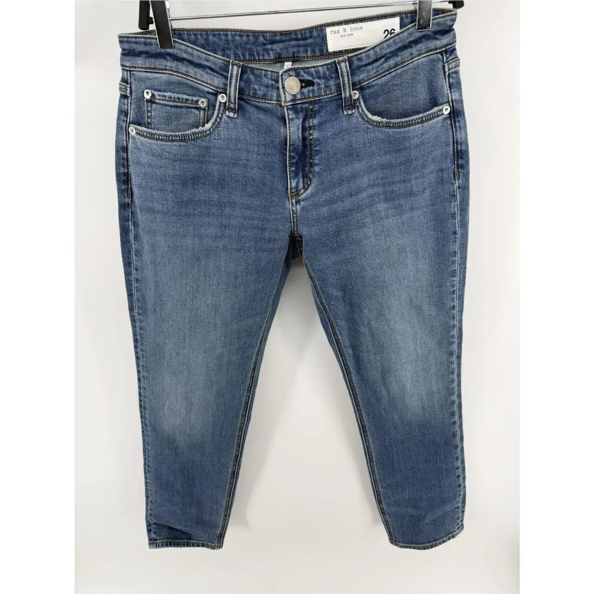 Rag Bone Dre Low Rise Slim Boyfriend Jeans In Julienne Size: 26