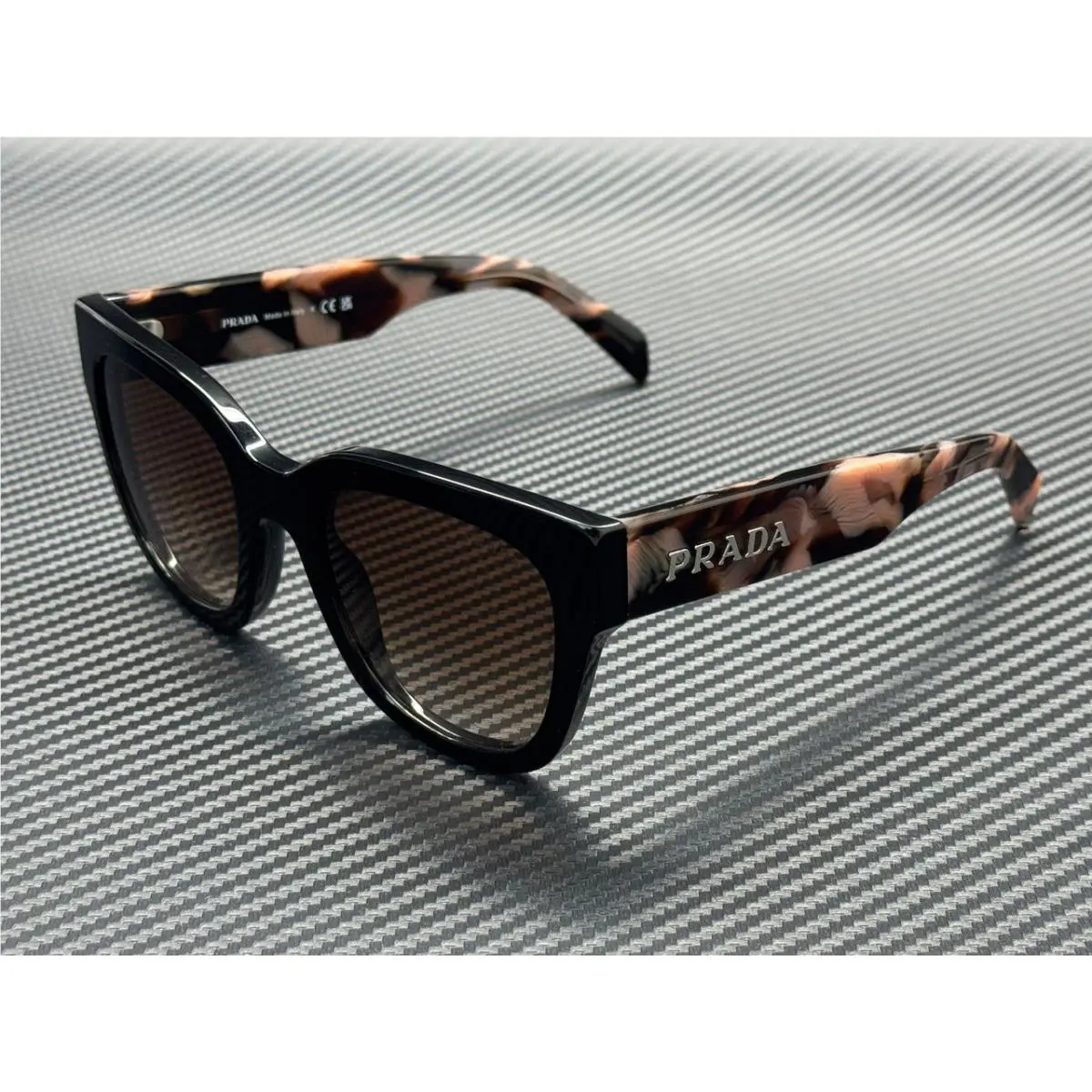 Prada PR C04S 28F90P Black Brown Gradient Women`s 52 mm Sunglasses