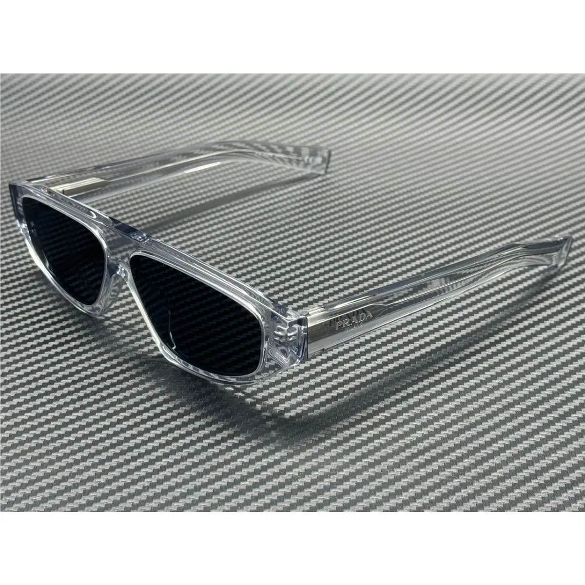 Prada PR C02S 17P70B Crystal Grey Men`s 57 mm Sunglasses
